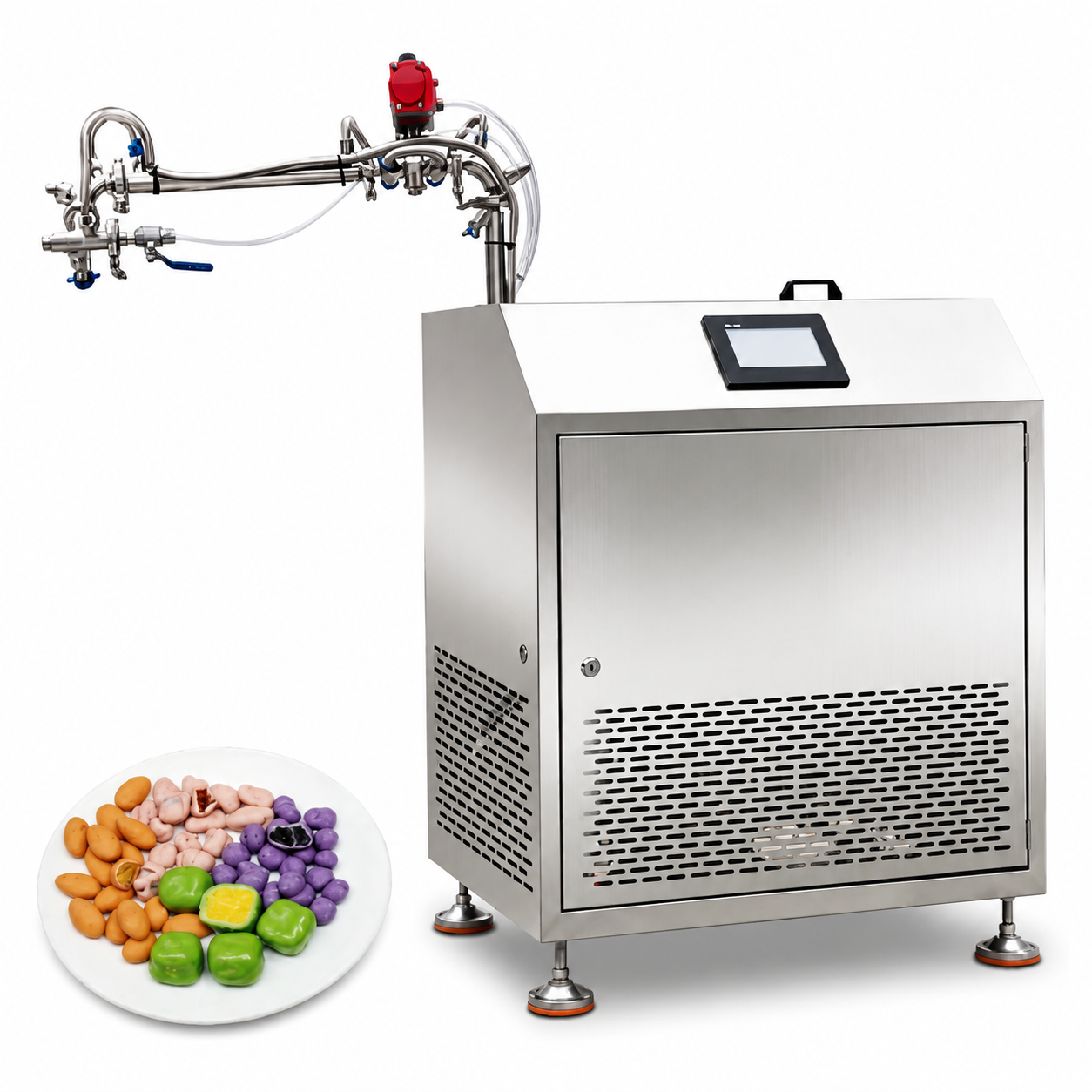 WNJ 100L Automatic Chocolate Spraying Machine for Food Production Lines | Stainless Steel Coating System with Uniform Spray Control