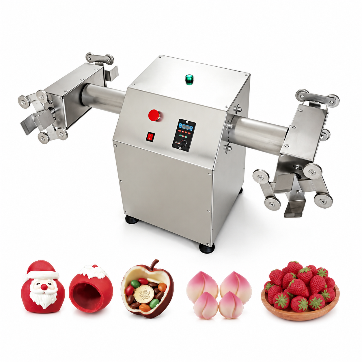 WNJ Chocolate Hollow Rocking Machine for Custom Chocolate Shells | 8 Molds Rotary Shaking Machine for Chocolate Factory