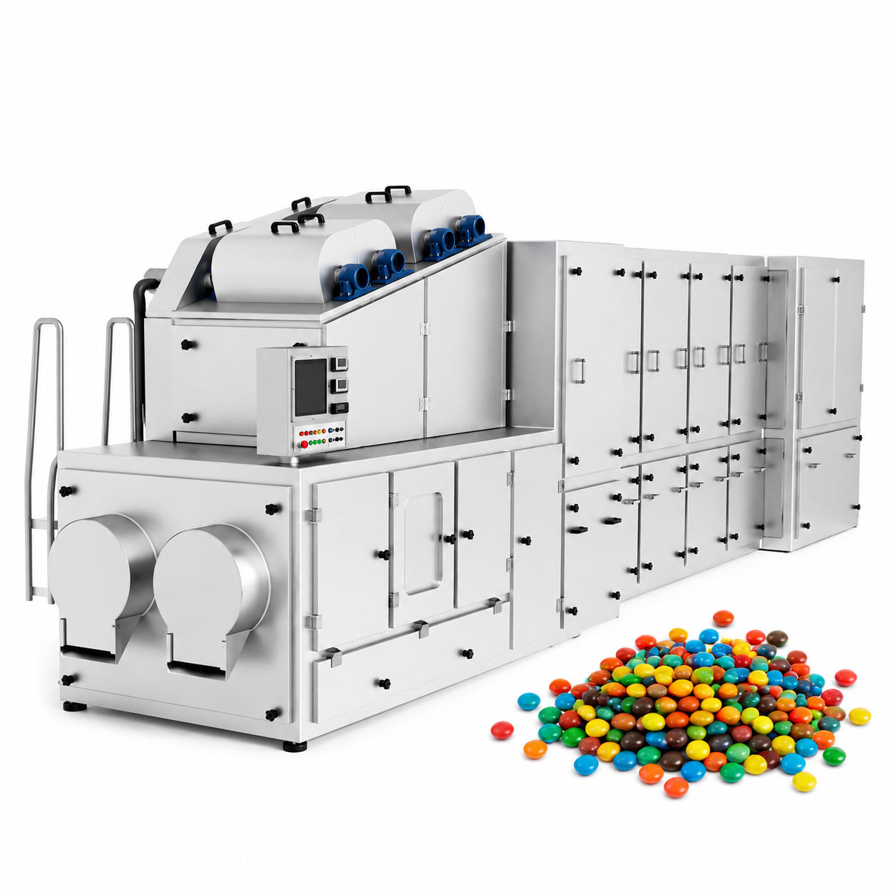 WNJ Automatic Chocolate Dragee Production Line for M&M Style Chocolate Candy Manufacturing | 70-100kg/h Capacity