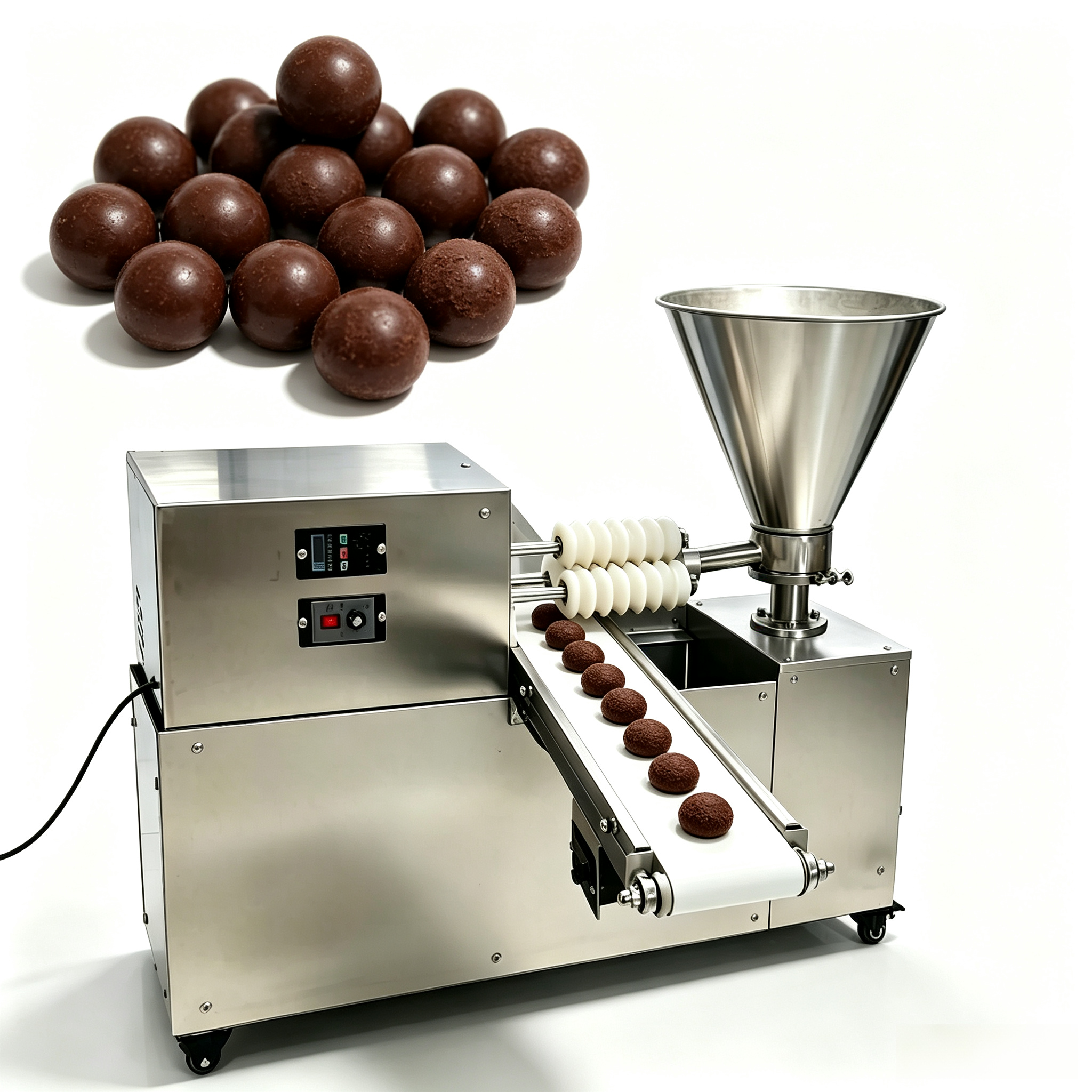 Automatic Machine Producing Chocolate Truffle Balls