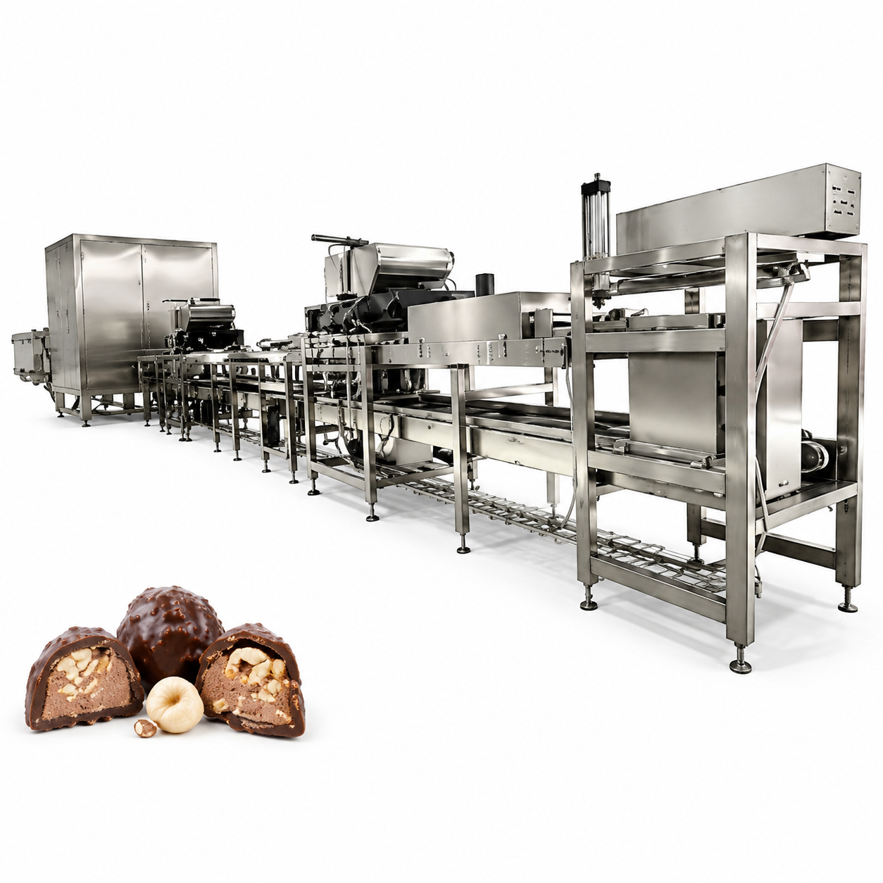 WNJ Modular Chocolate Moulding Production Line for Automatic Chocolate Depositing and Cooling