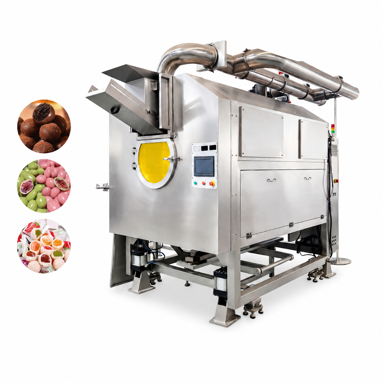 WNJ Automatic Roller Coating Machine for Chocolate, Nuts & Candy | Industrial Candy Coating Equipment