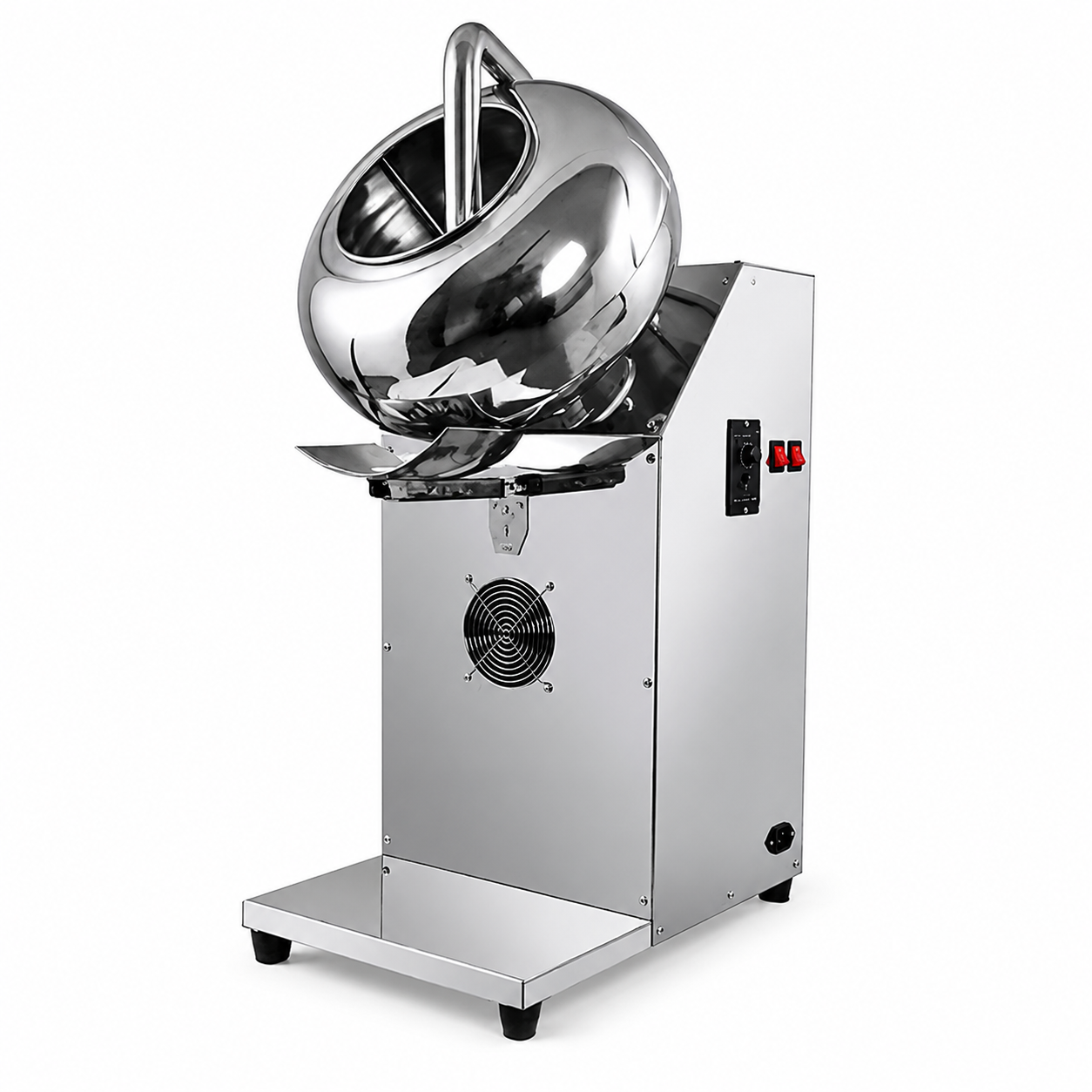 WNJ 8LAutomatic Chocolate Coating Machine with Blower System for Nuts, Candies and Snacks | Stainless Steel Sugar Coating Pan