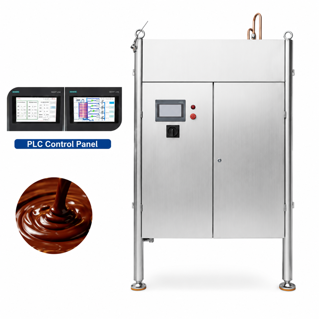 WNJ Industrial Continuous Chocolate Tempering Machine for Chocolate Factory Production Line | 250kg/h-1000kg/h